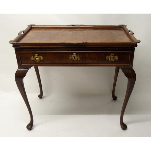 345 - A walnut tray top side table