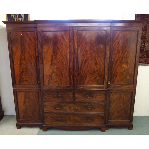 349 - A 19th Century mahogany linen press