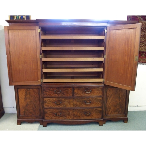 349 - A 19th Century mahogany linen press