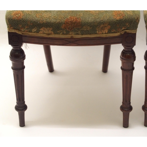 350 - A set of six Victorian mahogany dining chairs