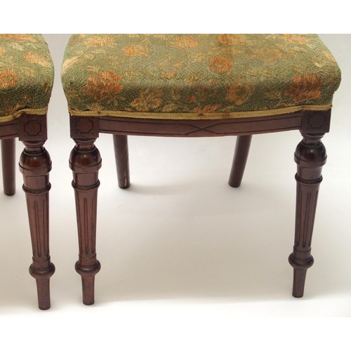 350 - A set of six Victorian mahogany dining chairs