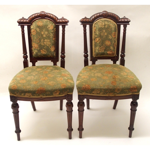 350 - A set of six Victorian mahogany dining chairs