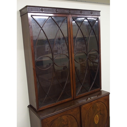 351 - A mahogany library bookcase