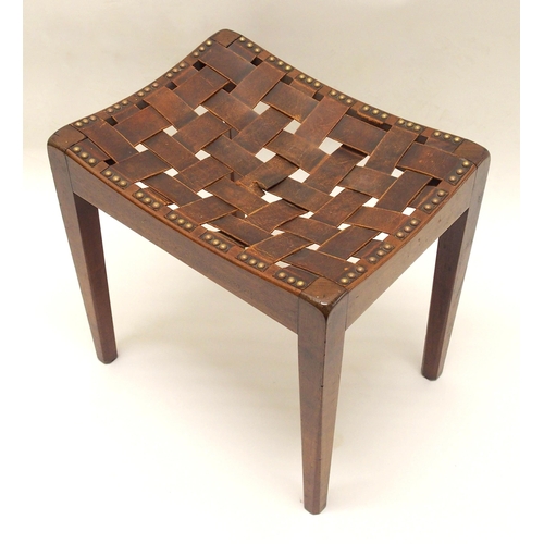 354 - A Simpson of Kendal mahogany stool