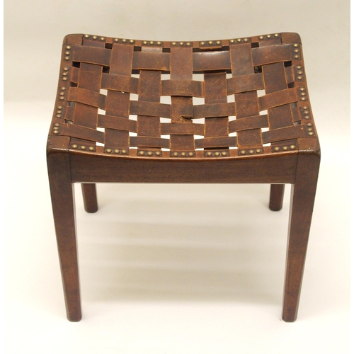 354 - A Simpson of Kendal mahogany stool