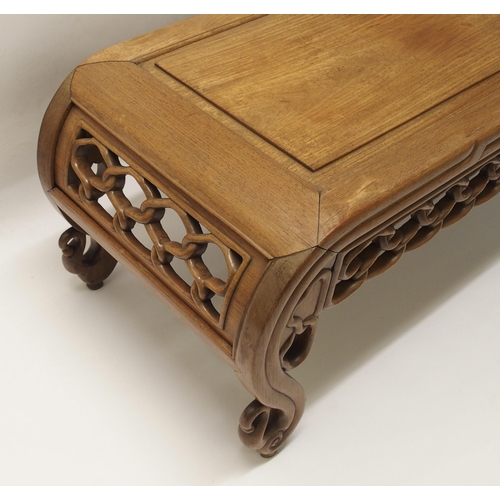 355 - A Chinese hardwood low rectangular table