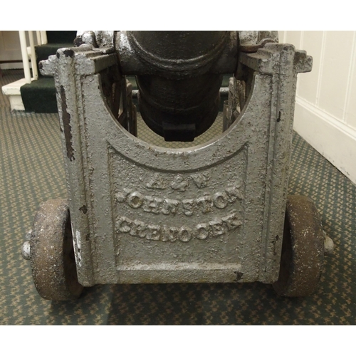 356 - A Victorian cast iron cannon