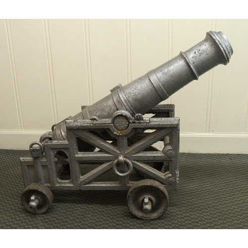 356 - A Victorian cast iron cannon