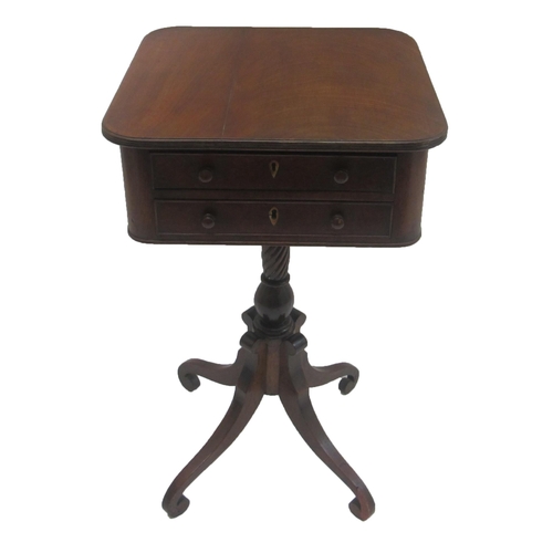 358 - A George IV mahogany sewing table