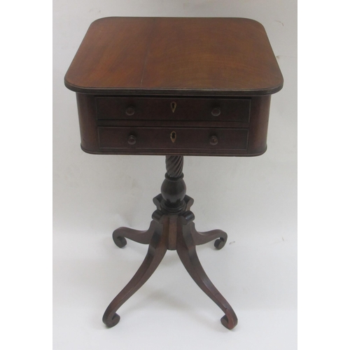 358 - A George IV mahogany sewing table