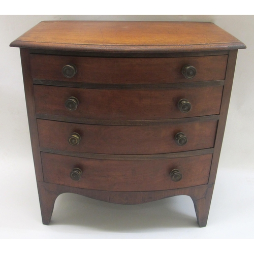 360 - A Georgian mahogany small bowfront chest