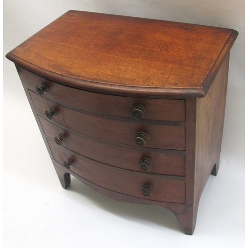 360 - A Georgian mahogany small bowfront chest