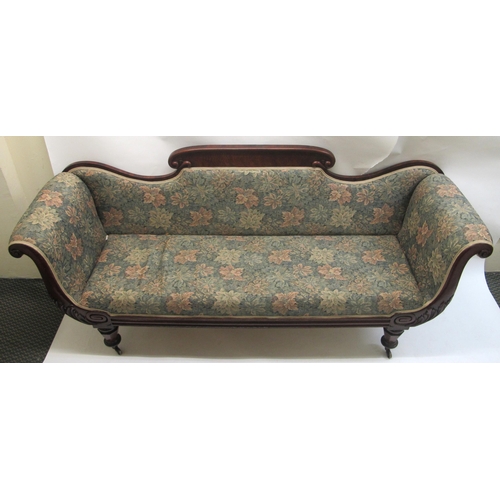 362 - A George IV mahogany scroll end settee