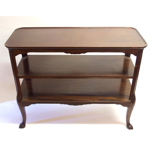 367 - A Whytock & Reid mahogany three tier buffet