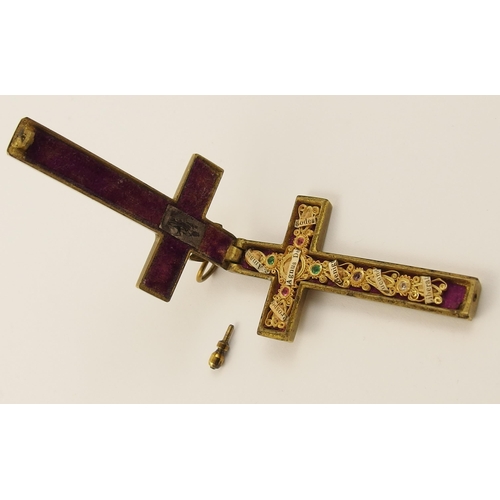 450 - A brass crucifix