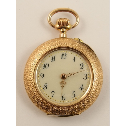 470 - An Art Nouveau 14ct pocket watch