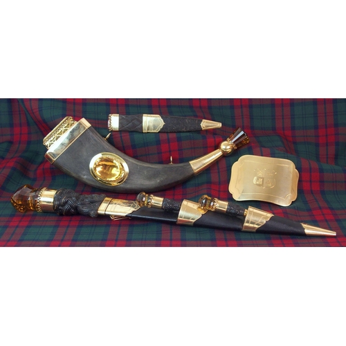 650 - A magnificent Scottish Victorian 15ct gold and citrine mounted Highlanders Regalia