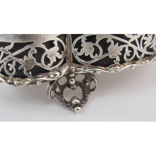 654 - A silver jewellery box