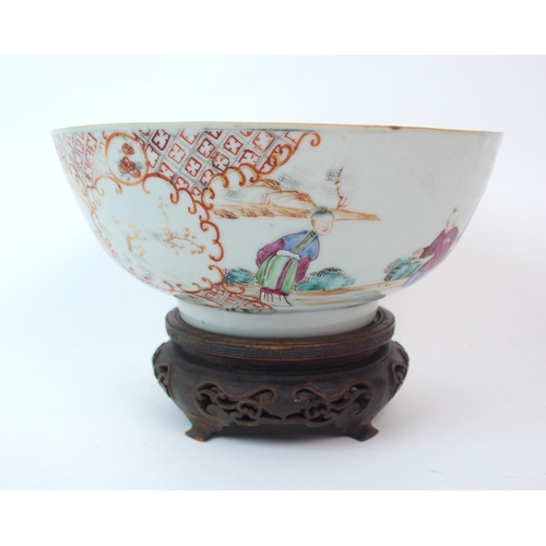 70 - A Chinese export famille rose bowl