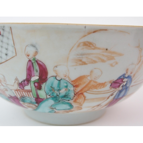 70 - A Chinese export famille rose bowl