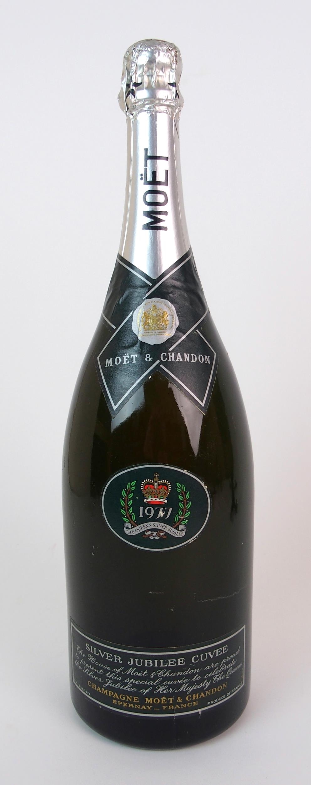A magnum bottle of Moet & Chandon Silver Jubilee Cuvee Champagne