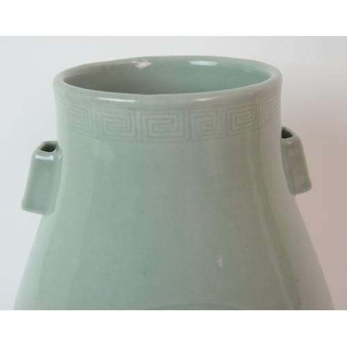 81 - A Chinese celadon archers vase