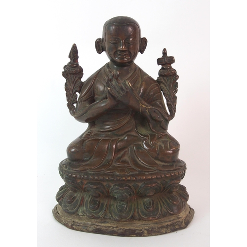 83 - A Chinese bronze model of Buddha