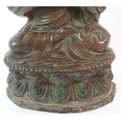 83 - A Chinese bronze model of Buddha