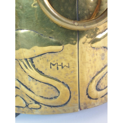 A Scottish Arts and Crafts brass planter by Marion Henderson