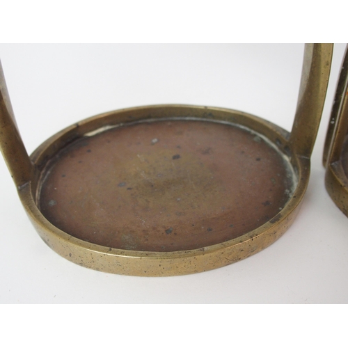 86 - A pair of Chinese brass horse stirrups