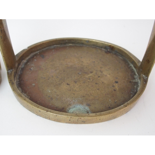 86 - A pair of Chinese brass horse stirrups