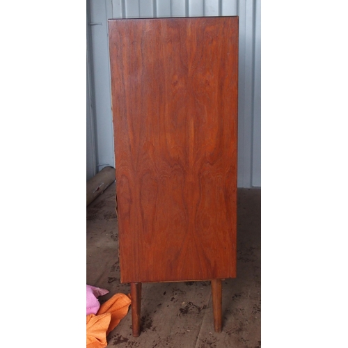 1011 - A Tambour front teak sideboard