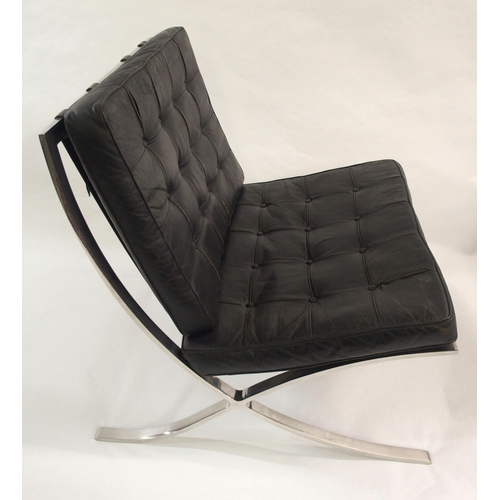 1015 - *WITHDRAWN* A pair of mid-20th Century Barcelona style chairs