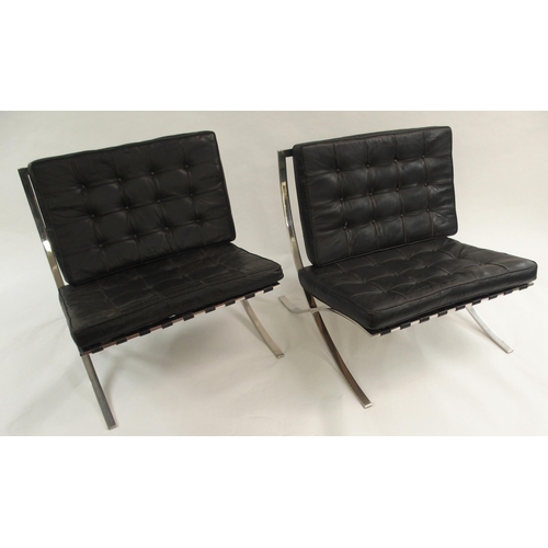 1015 - *WITHDRAWN* A pair of mid-20th Century Barcelona style chairs