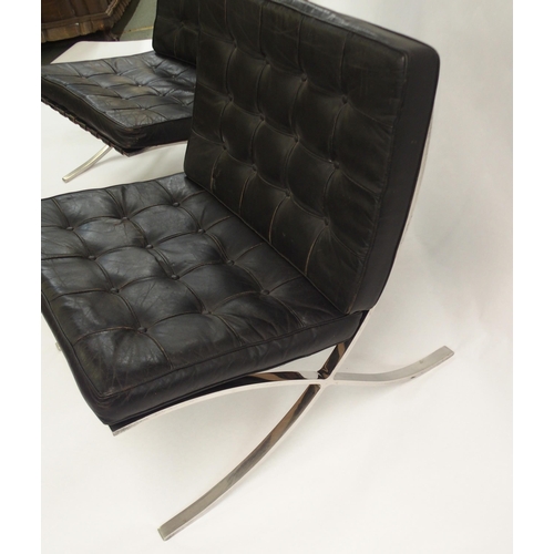 1015 - *WITHDRAWN* A pair of mid-20th Century Barcelona style chairs