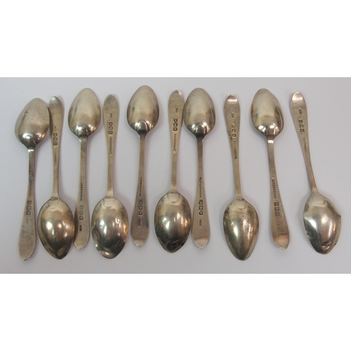 251 - A set of ten Victorian silver teaspoons