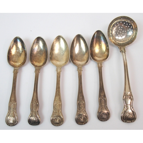 252 - A set of five Irish silver teaspoons