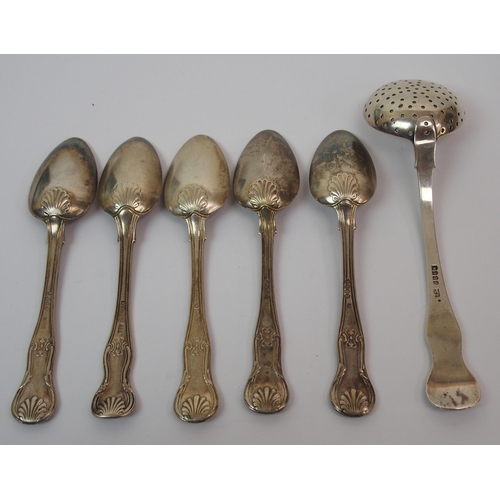 252 - A set of five Irish silver teaspoons