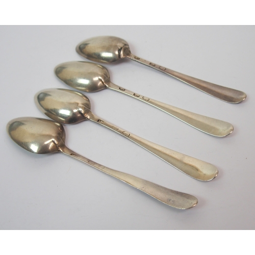 253 - A set of five Irish silver cake forks