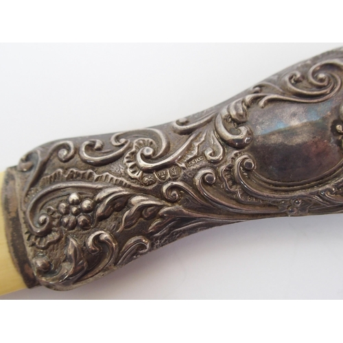 256 - An Edwardian silver handled letter opener