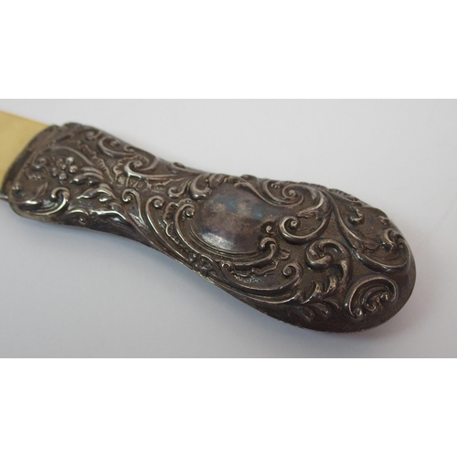 256 - An Edwardian silver handled letter opener