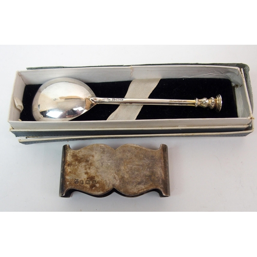 257 - A silver seal top spoon