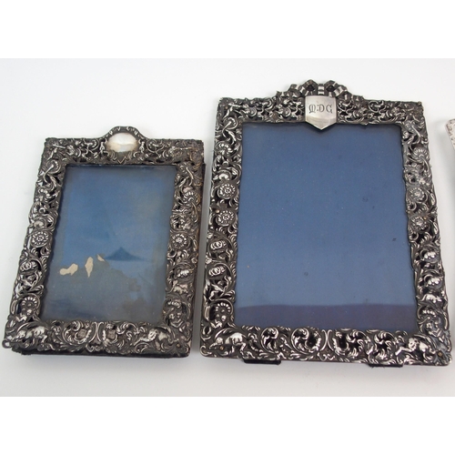 263 - A Victorian silver photograph frame