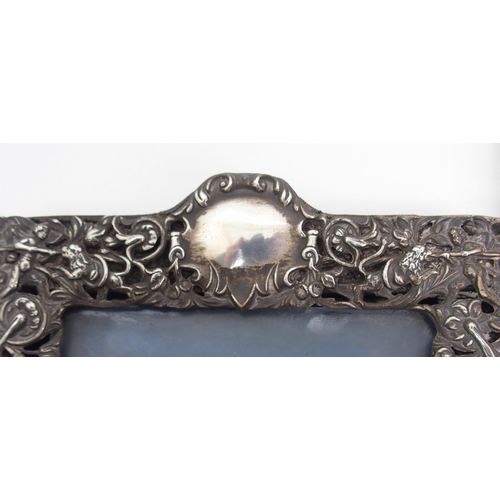 263 - A Victorian silver photograph frame