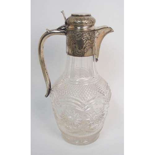 271 - A Victorian silver mounted claret jug