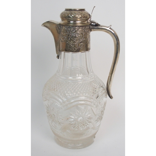 271 - A Victorian silver mounted claret jug