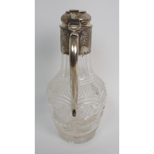 271 - A Victorian silver mounted claret jug