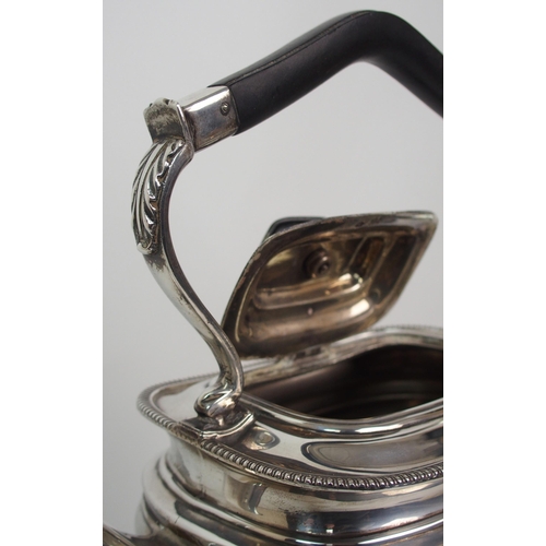 273 - A silver kettle on stand