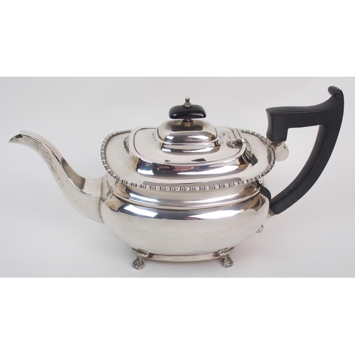 274 - A three piece silver tea service