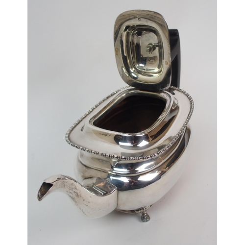 274 - A three piece silver tea service